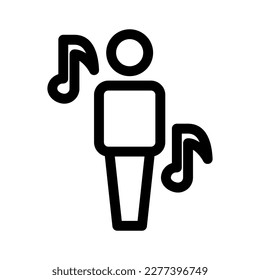 singer icon or logo isolated sign symbol vector illustration - high quality black style vector icons
