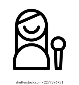 singer icon or logo isolated sign symbol vector illustration - high quality black style vector icons
