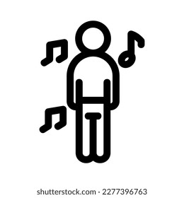 singer icon or logo isolated sign symbol vector illustration - high quality black style vector icons
