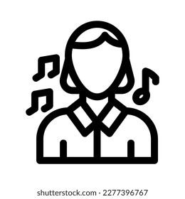 singer icon or logo isolated sign symbol vector illustration - high quality black style vector icons
