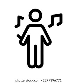 singer icon or logo isolated sign symbol vector illustration - high quality black style vector icons
