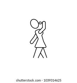 singer icon. Media signs for mobile concept and web apps. Thin line  icon for website design and development, app development. Premium icon on white background
