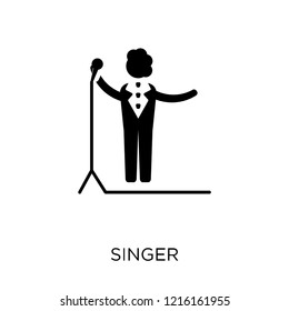 Singer icon. Singer symbol design from Professions collection. Simple element vector illustration on white background.