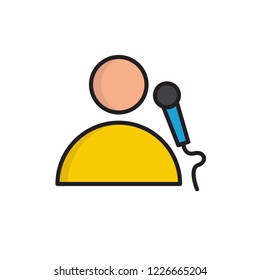 singer icon vector. job icon vector