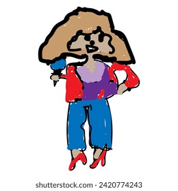 The Singer Lady from Kindergarten Kids Point of View