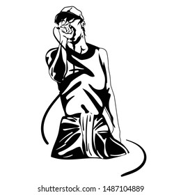 singer man music graphic action band