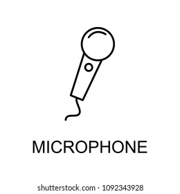 singer microphone icon. Element of simple music icon for mobile concept and web apps. Thin line singer microphone icon can be used for web and mobile on white background