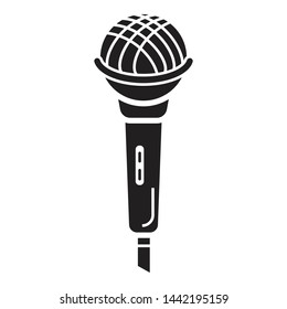 Singer microphone icon. Simple illustration of singer microphone vector icon for web design isolated on white background