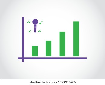 Singer Music Concert Festival Event Increase Graph Bar