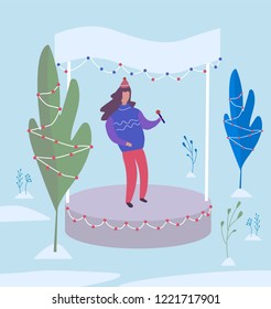 singer performs on stage in winter park