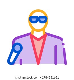 singer profession icon vector. singer profession sign. color symbol illustration