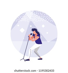 singer rock and roll avatar character