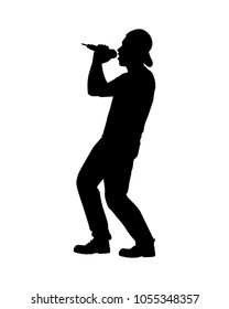 Singer silhouette vector