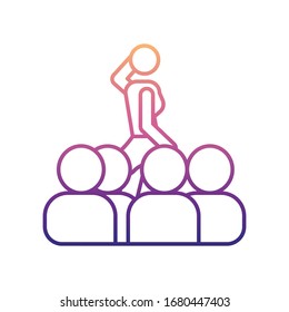 singer and spectators nolan icon. Simple thin line, outline vector of Media icons for ui and ux, website or mobile application