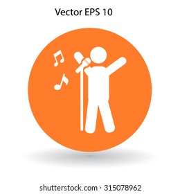 singer vector icon
