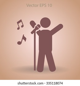 singer vector icon