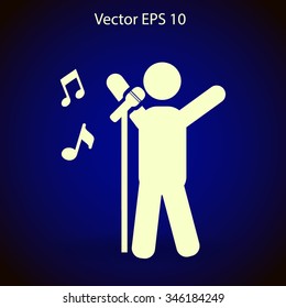 singer vector icon