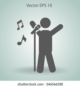 singer vector icon