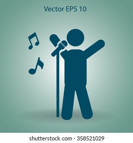 singer vector icon