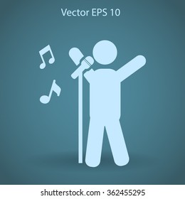 singer vector icon