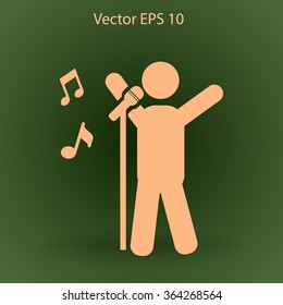 singer vector icon