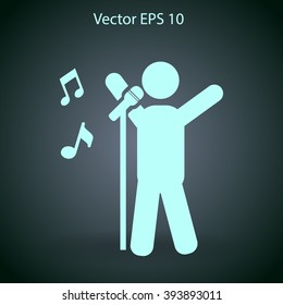 singer vector icon