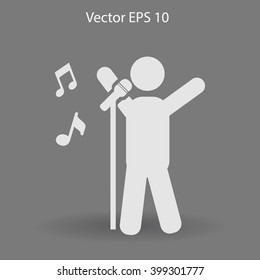 singer vector icon