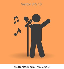 singer vector icon