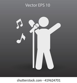 singer vector icon