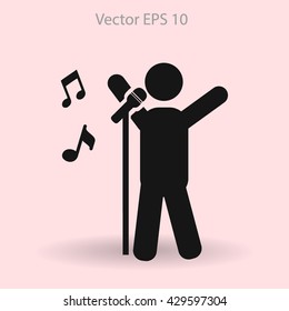 singer vector icon