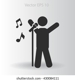 singer vector icon