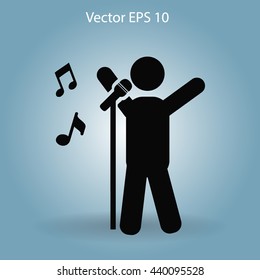 singer vector icon