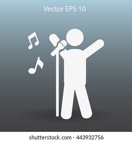 singer vector icon