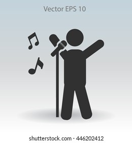 singer vector icon