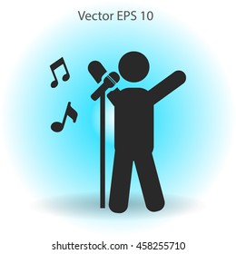 singer vector icon