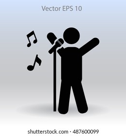 singer vector icon