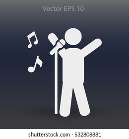 singer vector icon