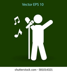 singer vector icon
