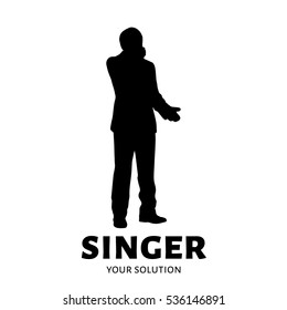 Singer vector logo. Brand's logo in the form of the singer.