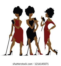 Singer woman. Musicians design concept set with pop rock jazz classical music players. Isolated flat vectors.