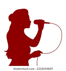 singer, woman, silhouette, music, sing, musician, entertainment