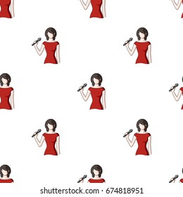 Singer.Professions single icon in cartoon style vector symbol stock illustration web.
