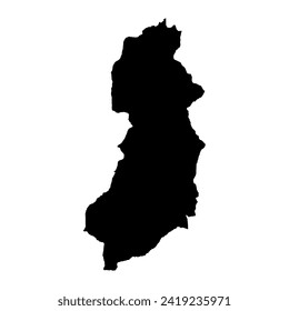 Singida Region map, administrative division of Tanzania. Vector illustration.