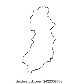 Singida Region map, administrative division of Tanzania. Vector illustration.