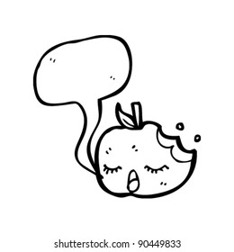 singing apple cartoon