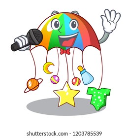 Singing baby sleeping with cartoon hanging toys