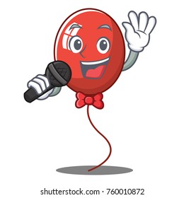 Singing balloon character cartoon style