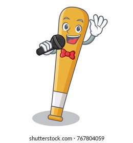 Singing baseball bat character cartoon