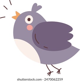Singing Bird Animal Vector Illustration