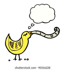 caricatura de pájaro cantante